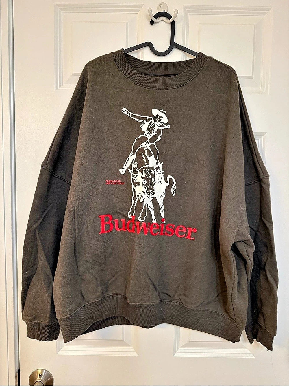Pacsun Budweiser Cowboy Graphic Sweatshirt Black Medium